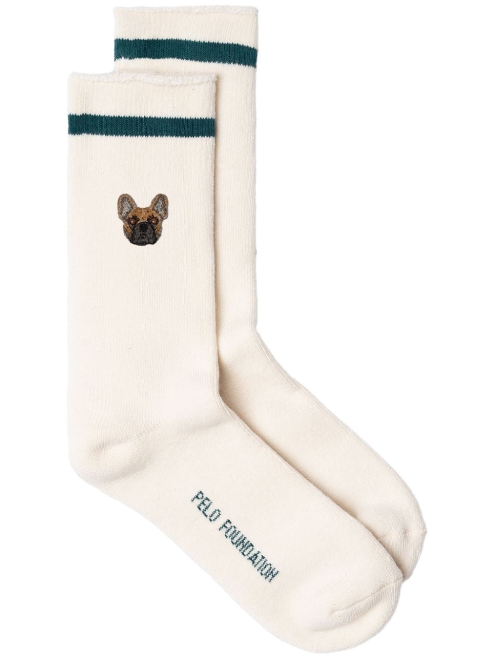 PELO FOUNDATION Bouledogue socks - White von PELO FOUNDATION