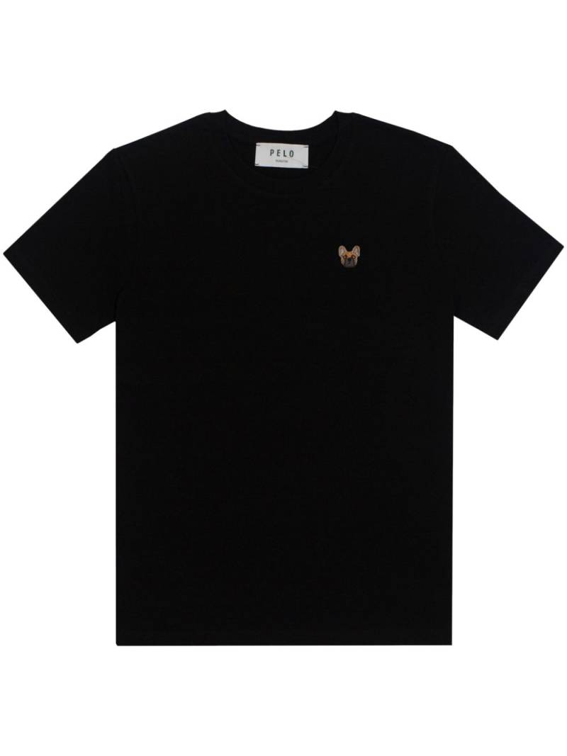 PELO FOUNDATION dog-appliqué T-shirt - Black von PELO FOUNDATION