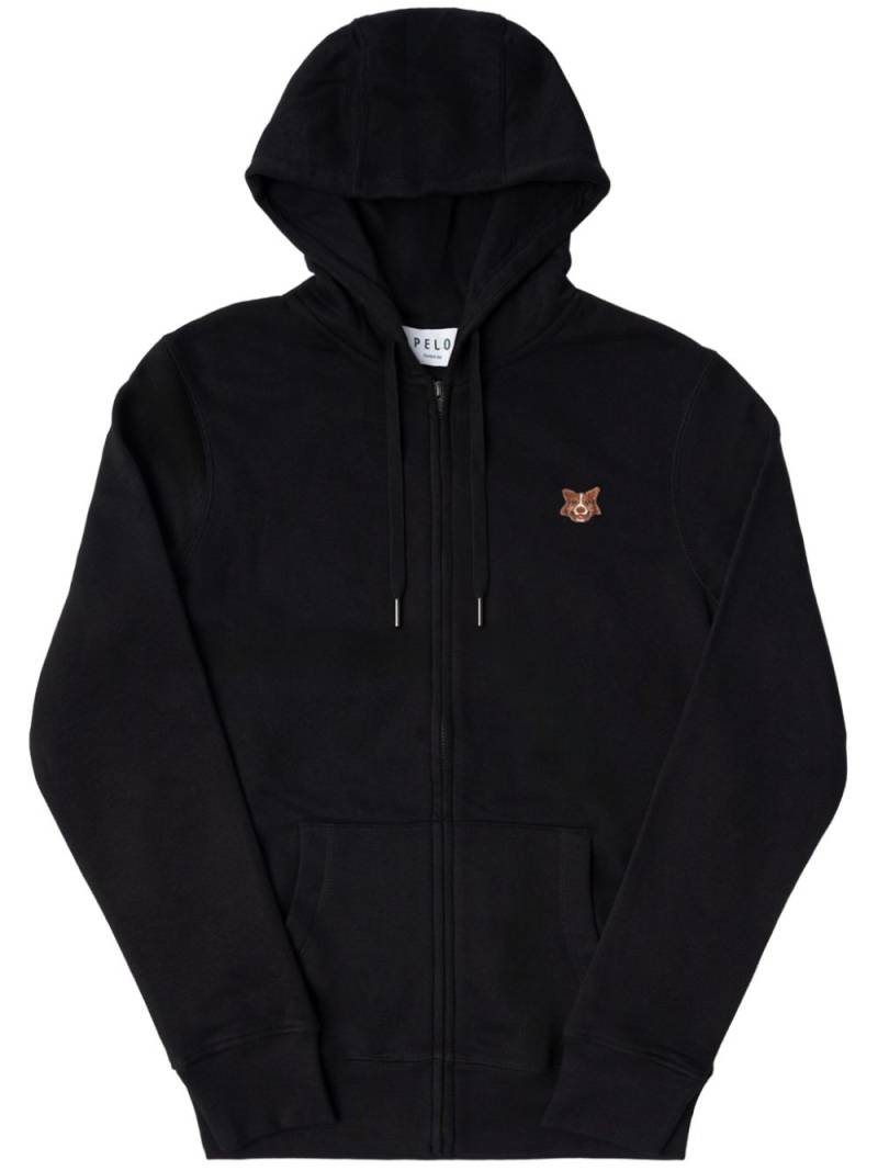 PELO FOUNDATION mongrel-patch merino hoodie - Black von PELO FOUNDATION