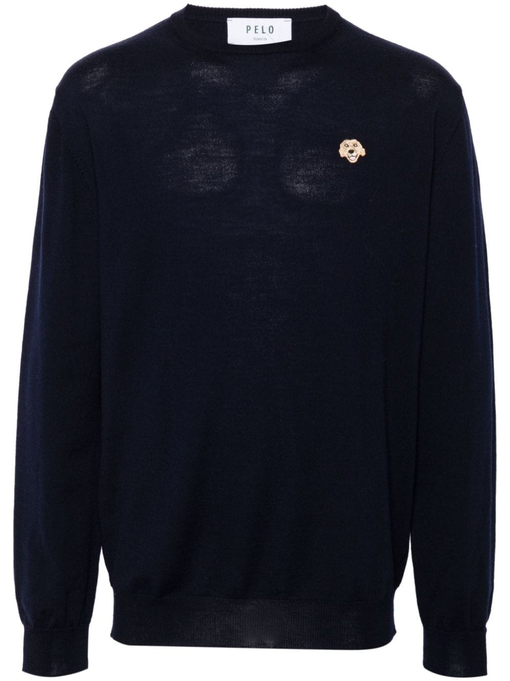 PELO FOUNDATION patch-detail sweater - Blue von PELO FOUNDATION