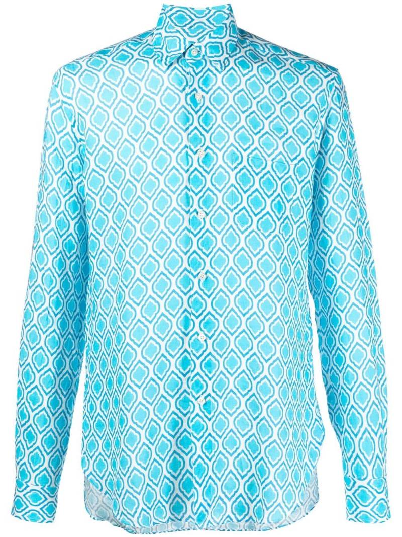 PENINSULA SWIMWEAR all-over graphic-print shirt - Blue von PENINSULA SWIMWEAR