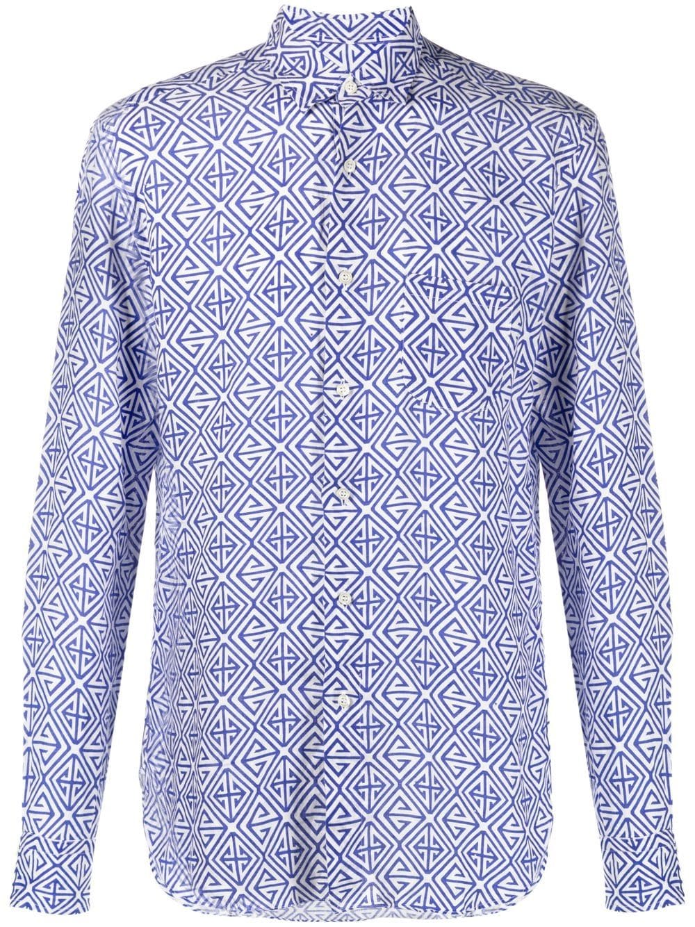 PENINSULA SWIMWEAR all-over graphic-print shirt - White von PENINSULA SWIMWEAR