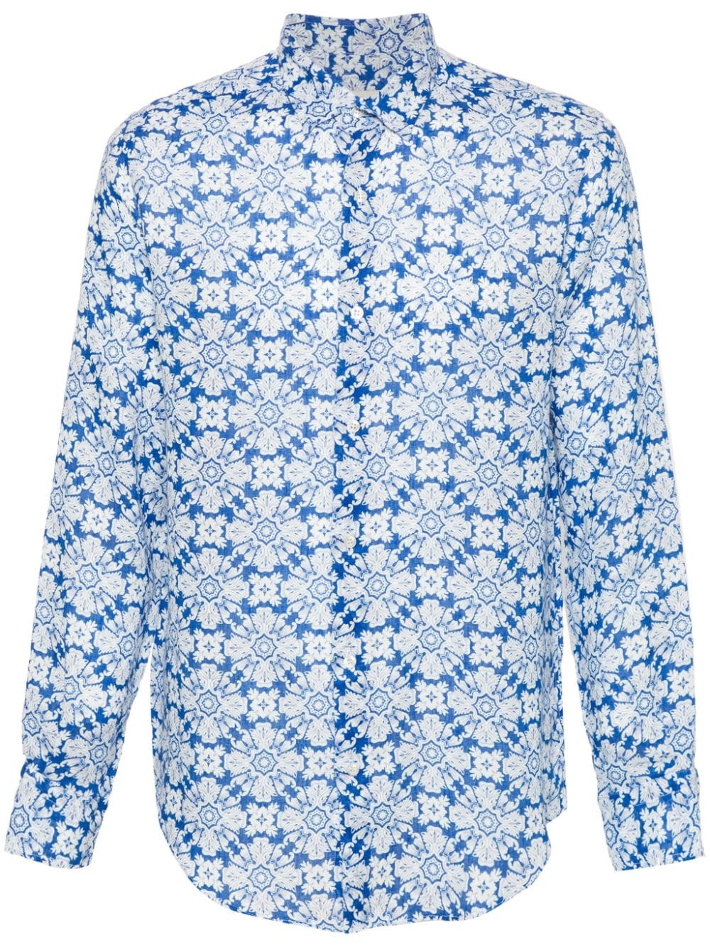 PENINSULA SWIMWEAR floral-print linen shirt - Blue von PENINSULA SWIMWEAR