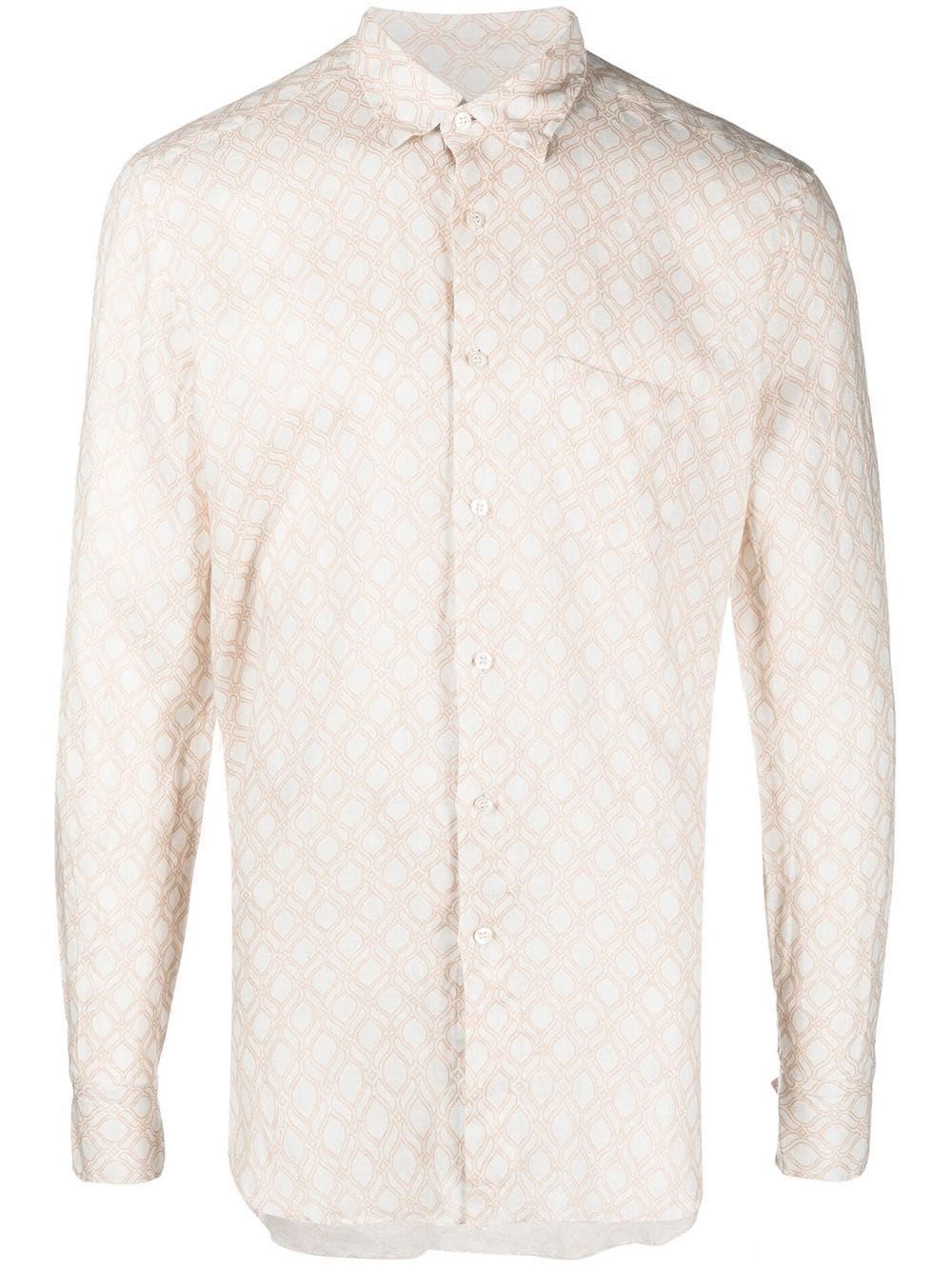 PENINSULA SWIMWEAR geometric-print long-sleeve shirt - White von PENINSULA SWIMWEAR