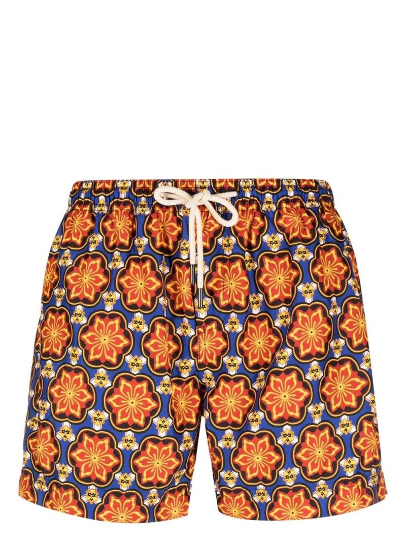 PENINSULA SWIMWEAR geometric-print swim shorts - Blue von PENINSULA SWIMWEAR