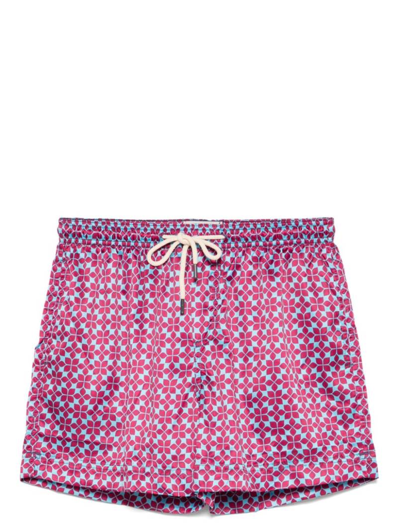 PENINSULA SWIMWEAR geometric-print swim shorts - Blue von PENINSULA SWIMWEAR