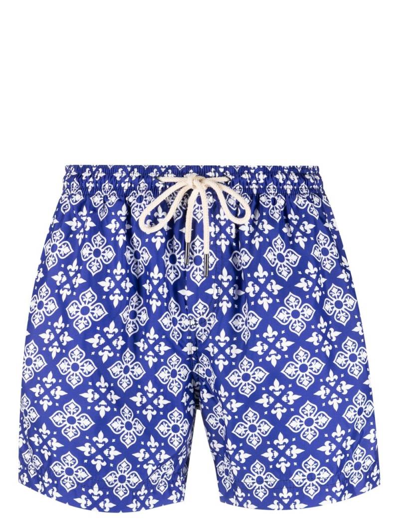 PENINSULA SWIMWEAR geometric-print swim shorts - Blue von PENINSULA SWIMWEAR