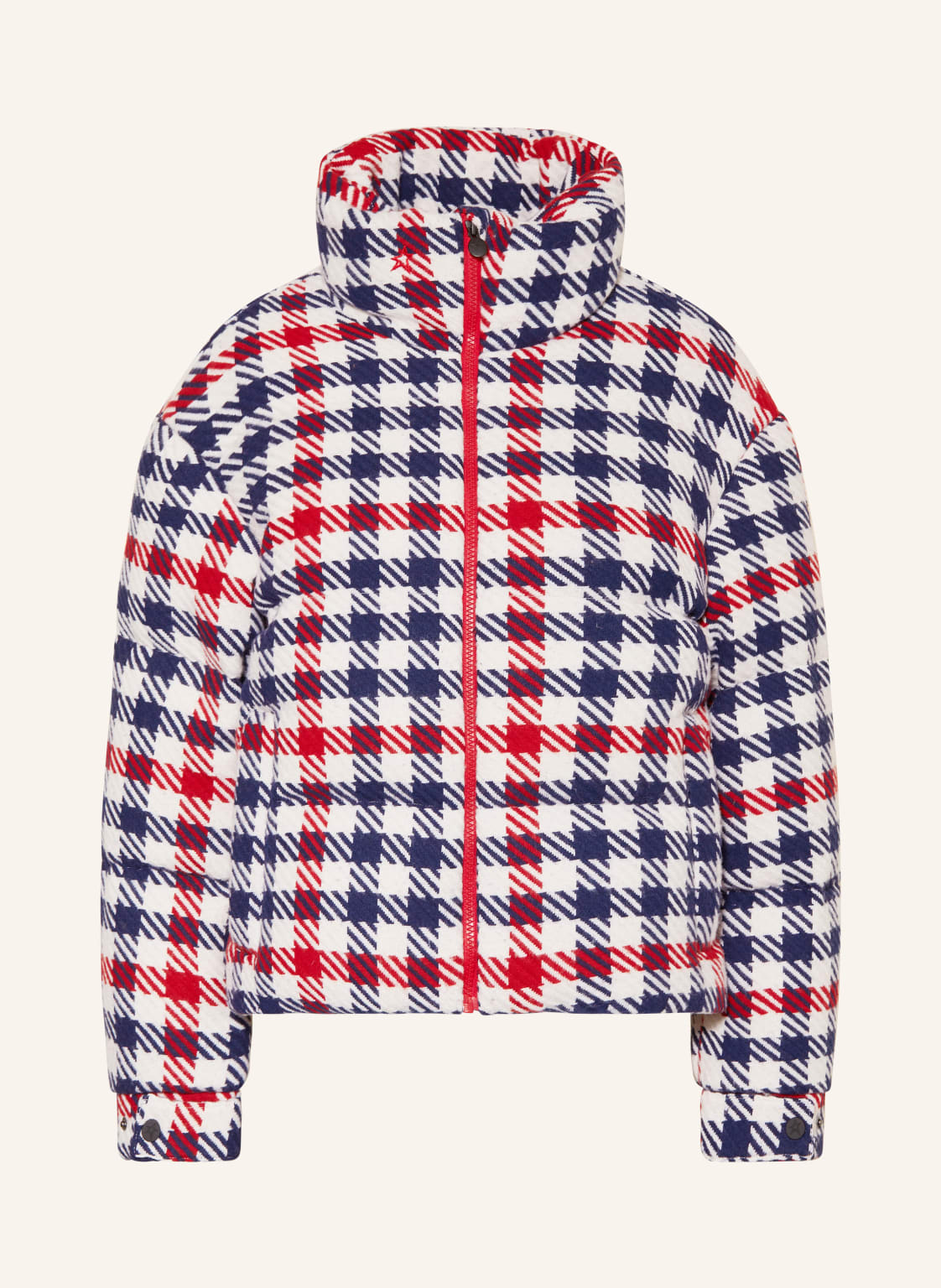 Perfect Moment Daunen-Skijacke Star Gingham weiss von PERFECT MOMENT