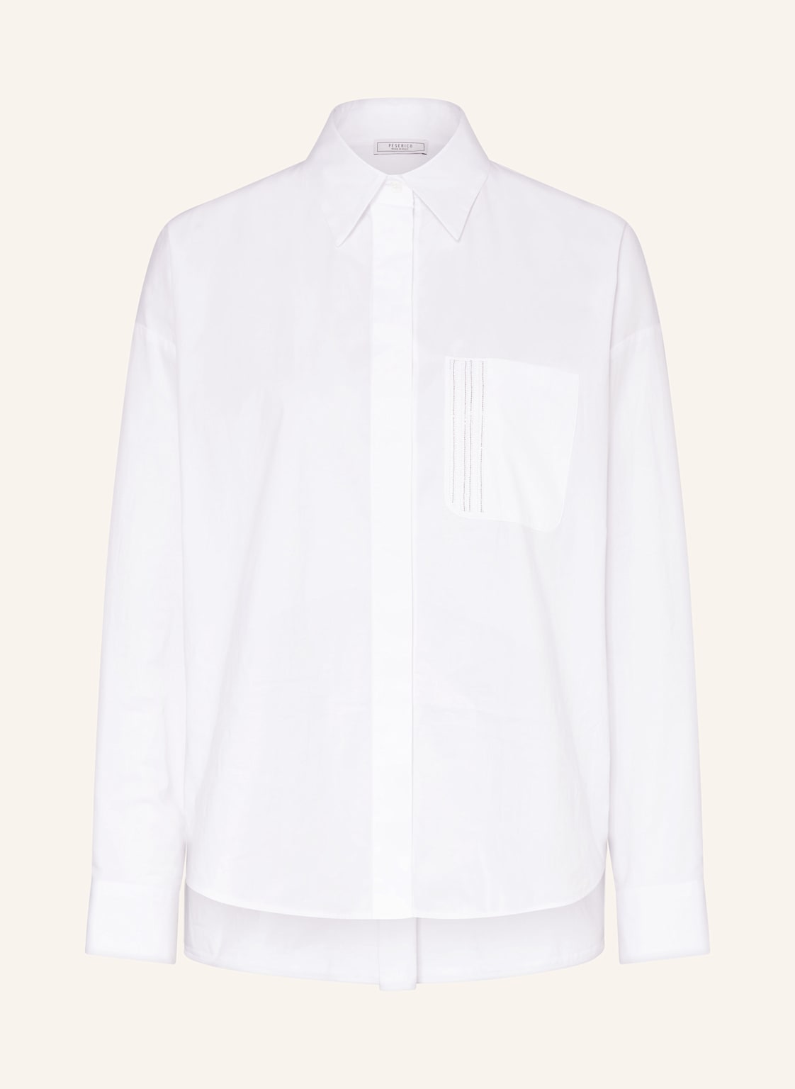 Peserico Hemdbluse Mit Schmuckperlen weiss Peserico Hemdbluse Mit Schmuckperlen weiss von PESERICO