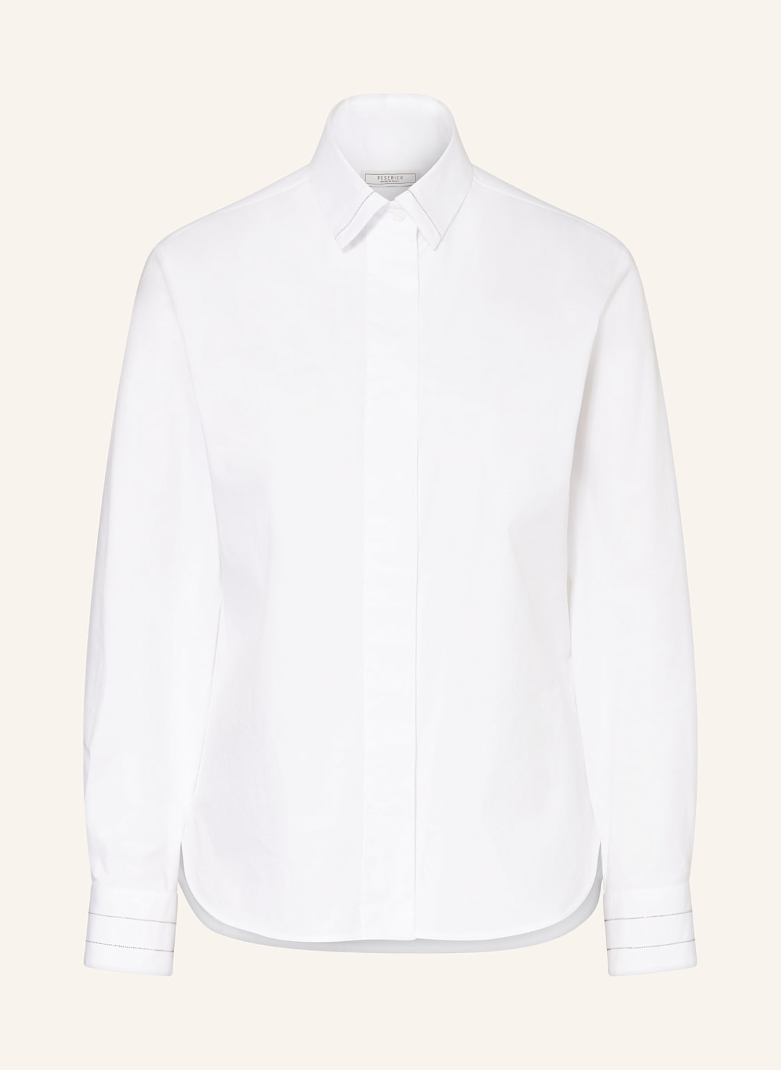 Peserico Hemdbluse Mit Schmucksteinen weiss Peserico Hemdbluse Mit Schmucksteinen weiss von PESERICO