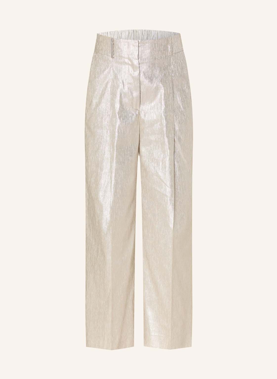 Peserico Hose Mit Glitzergarn Und Schmucksteinen silber Peserico Hose Mit Glitzergarn Und Schmucksteinen silber von PESERICO
