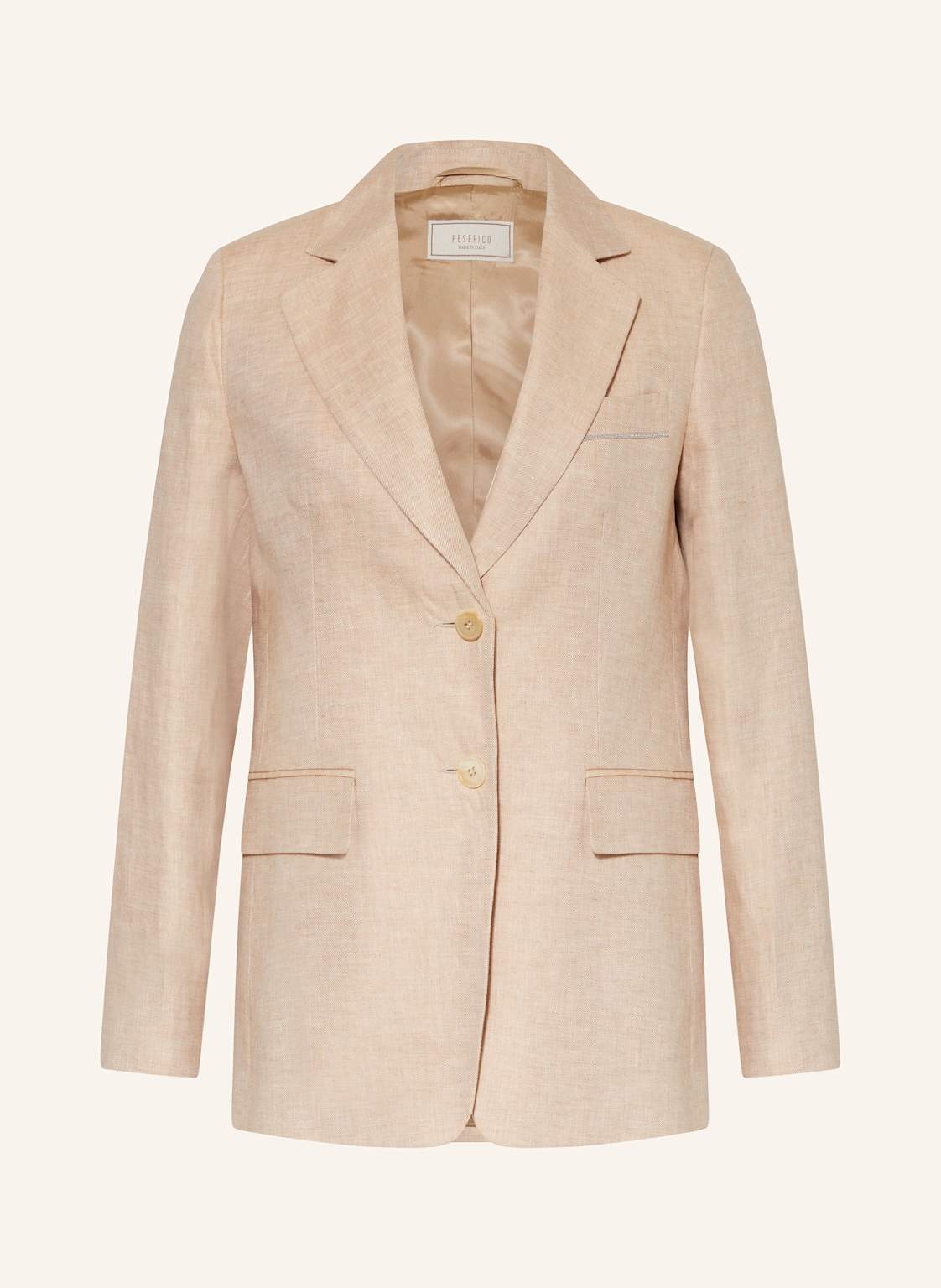 Peserico Leinenblazer Mit Schmuckperlen beige Peserico Leinenblazer Mit Schmuckperlen beige von PESERICO