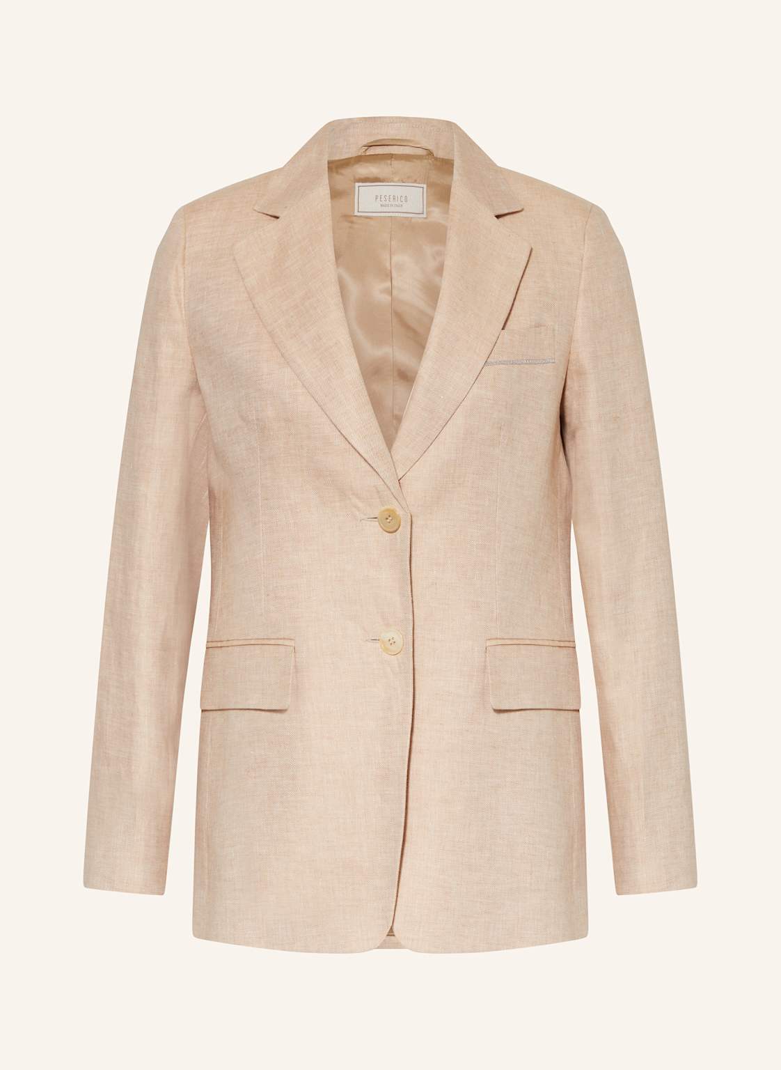 Peserico Leinenblazer Mit Schmuckperlen beige von PESERICO