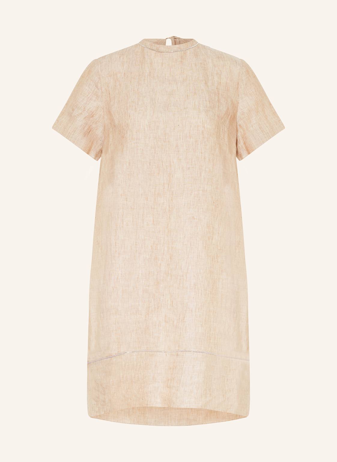 Peserico Leinenkleid Mit Schmucksteinen beige Peserico Leinenkleid Mit Schmucksteinen beige von PESERICO