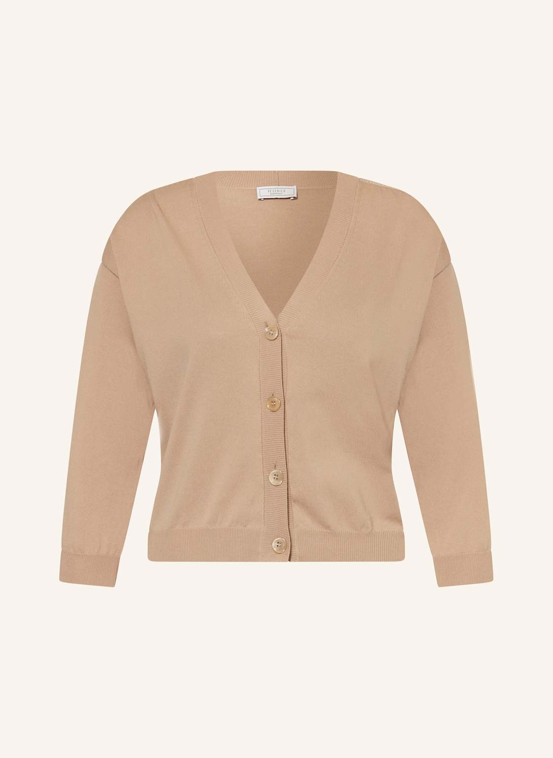 Peserico Strickjacke Mit 3/4-Arm beige Peserico Strickjacke Mit 3/4-Arm beige von PESERICO