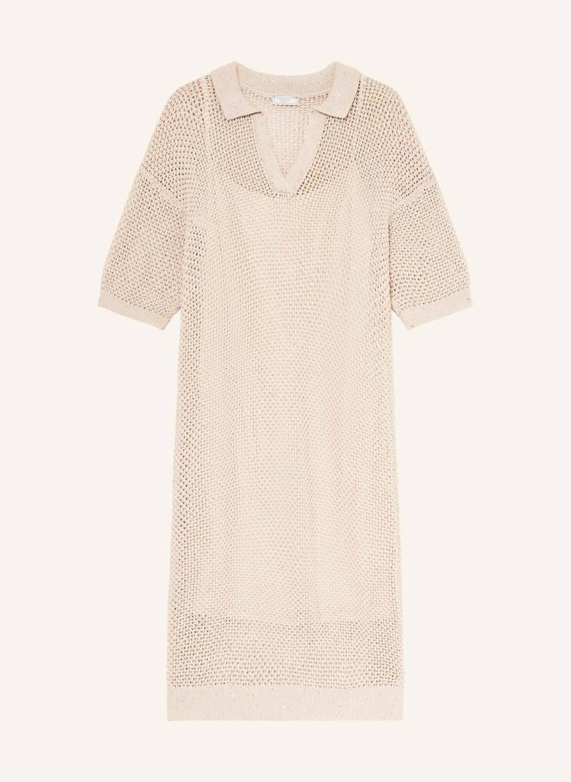 Peserico Strickkleid Mit Pailletten beige von PESERICO