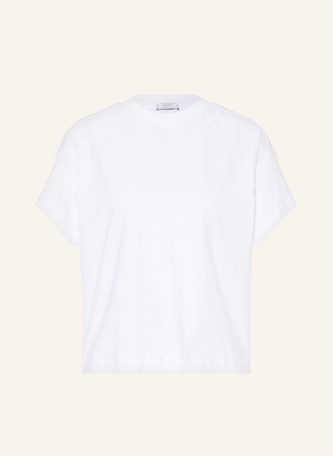 Peserico T-Shirt Mit Schmuckperlen weiss Peserico T-Shirt Mit Schmuckperlen weiss von PESERICO