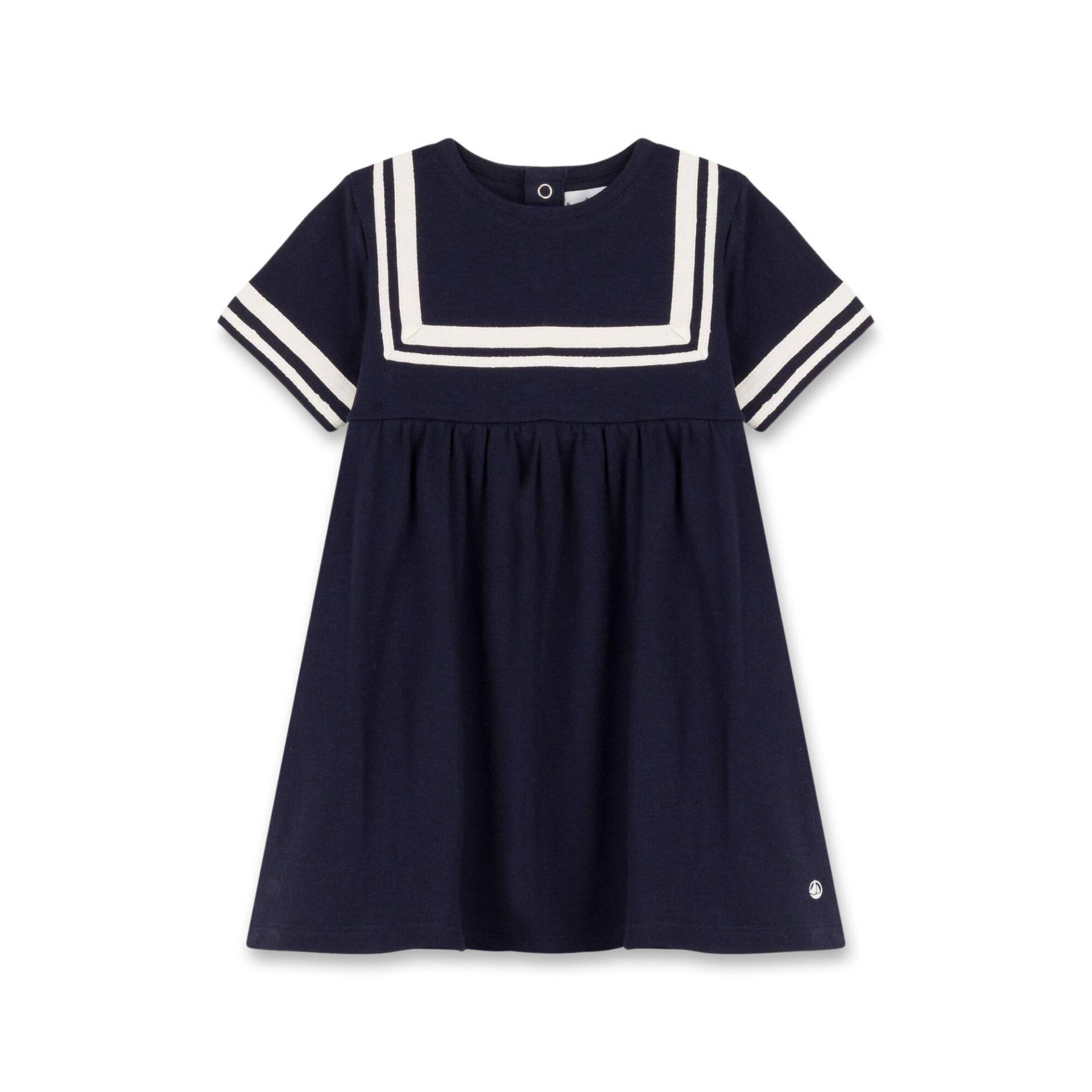 Babykleid, Kurzarm Unisex Marine 12 mese von PETIT BATEAU