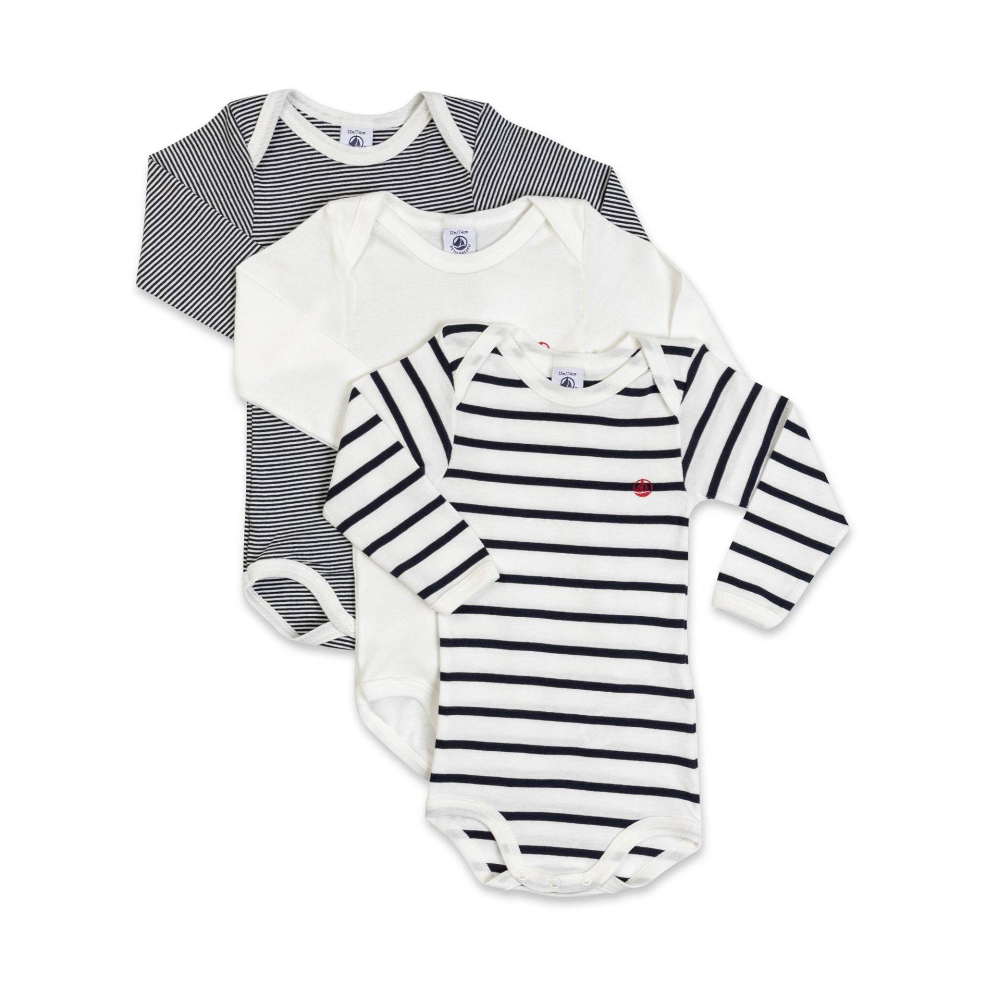 Body, Langarm Unisex Weiss Bedruckt 18M von PETIT BATEAU