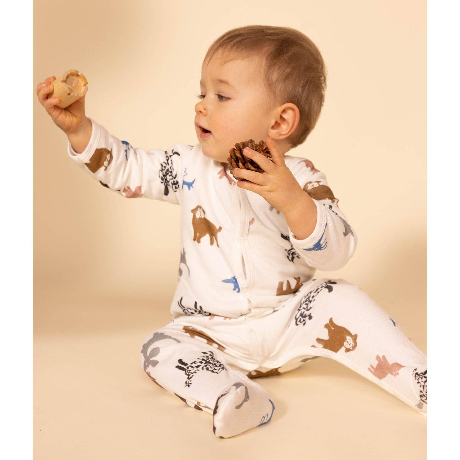 Einteiliger Pyjama, Lang Unisex Multicolor 6 mesi von PETIT BATEAU