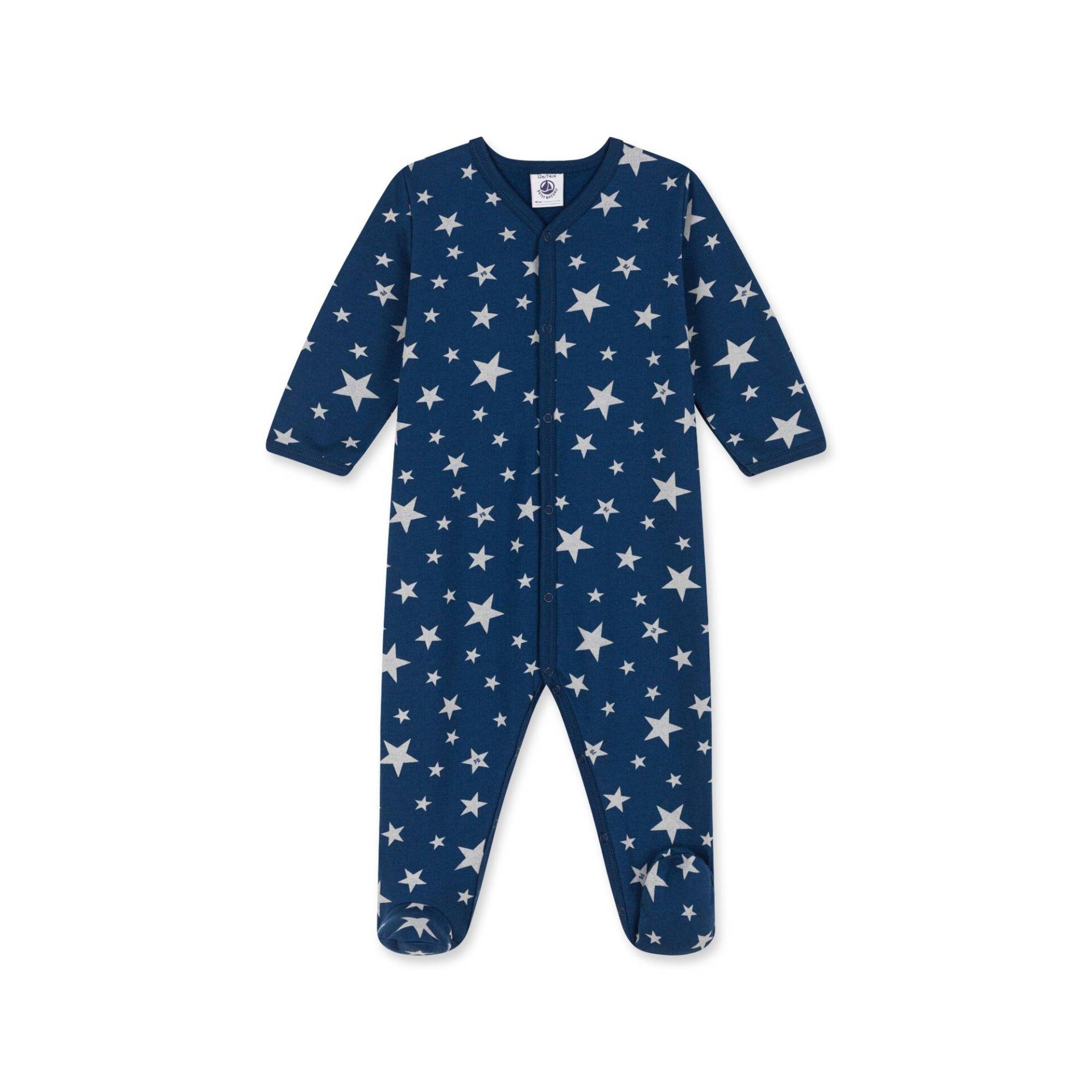 Einteiliger Pyjama, Lang Unisex Zweifarbig  12 mese von PETIT BATEAU