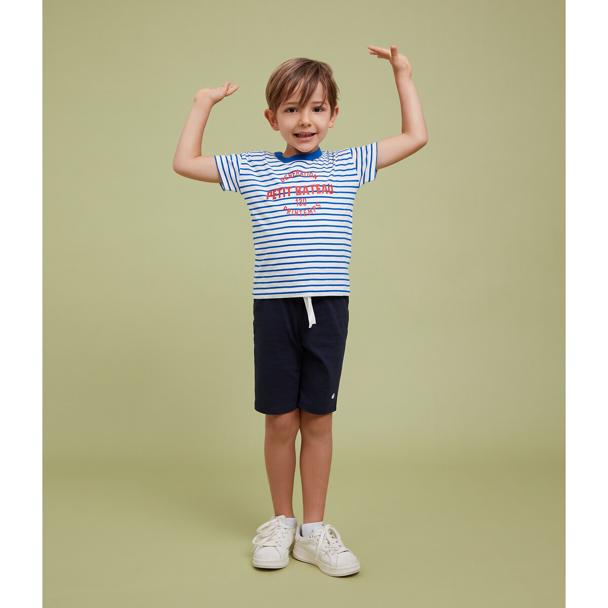 Gestreiftes T-Shirt, kurze Ärmel von PETIT BATEAU