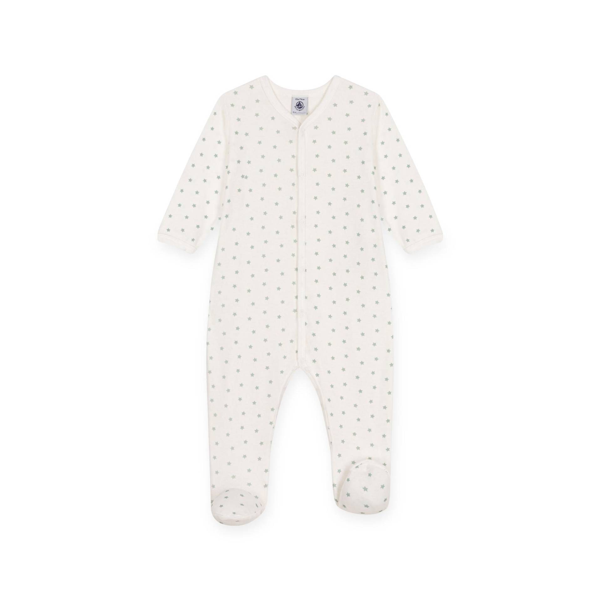 Overall Unisex Weiss Bedruckt 18M von PETIT BATEAU