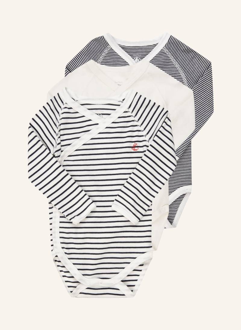 Petit Bateau 3er-Bodies blau von PETIT BATEAU