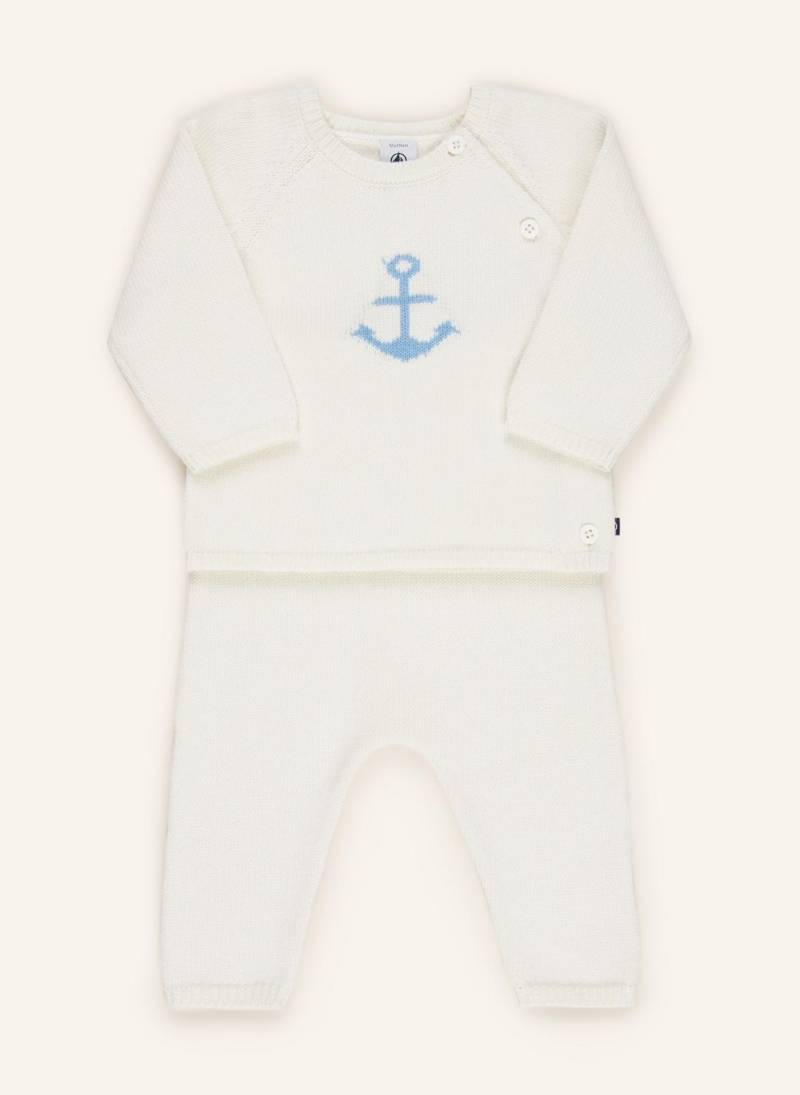 Petit Bateau Set Baptiser: Pullover Und Strickhose weiss von PETIT BATEAU