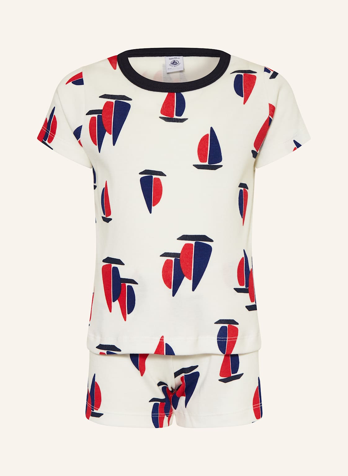 Petit Bateau Shorty-Schlafanzug weiss von PETIT BATEAU