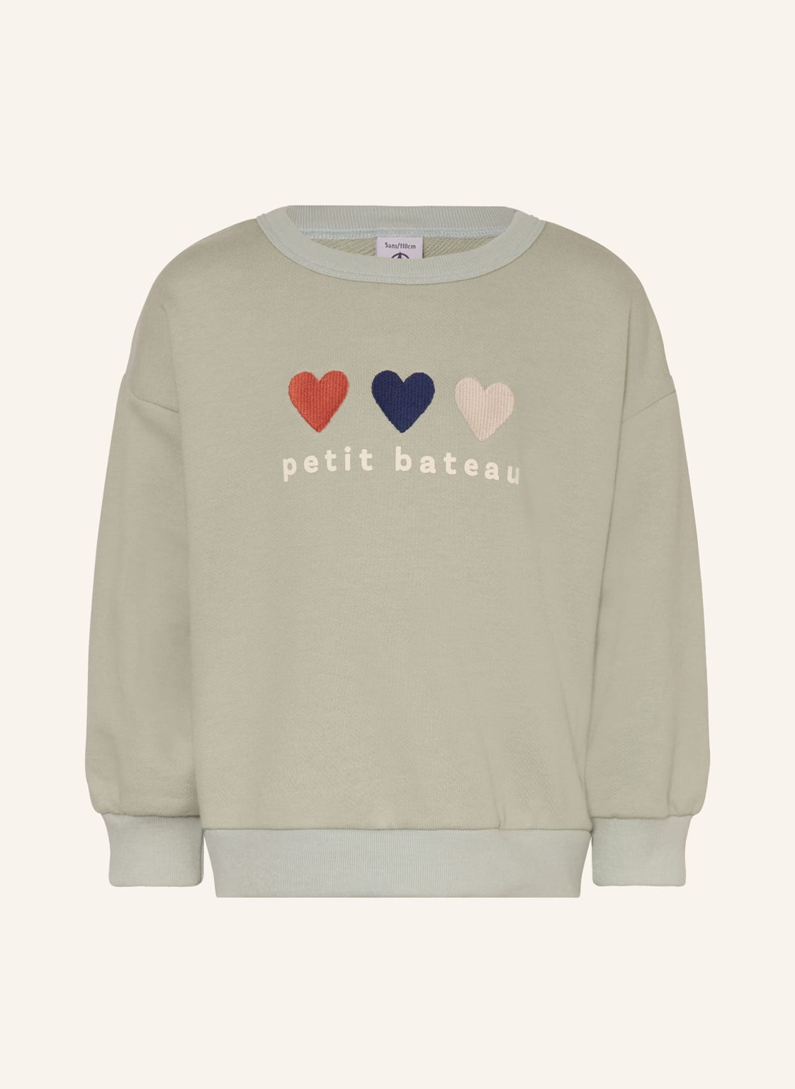 Petit Bateau Sweatshirt Morgane gruen von PETIT BATEAU