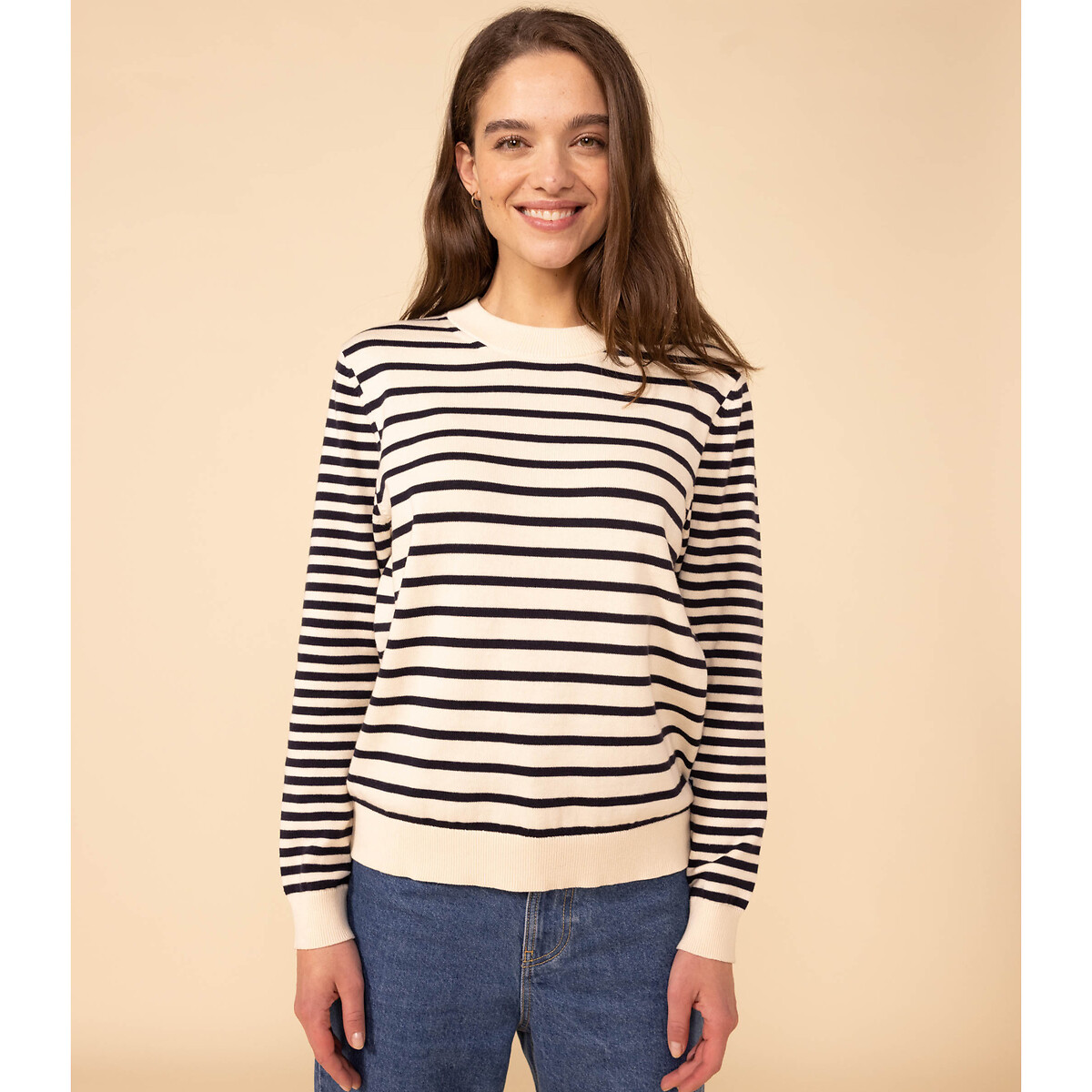 Pullover im Matrosentil, runder Ausschnitt von PETIT BATEAU