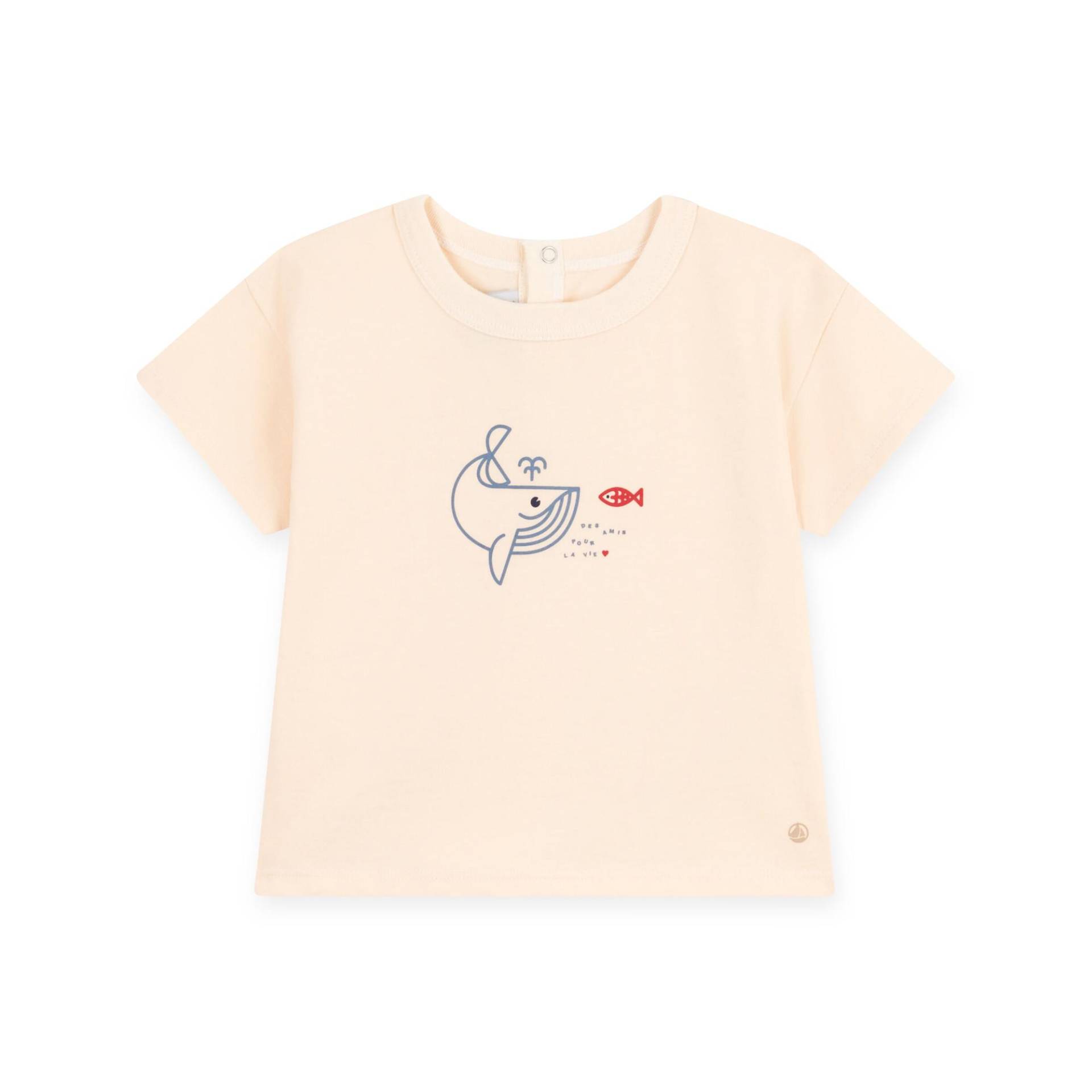 T-shirt, Rundhals, Kurzarm Unisex Ecru  12 mese von PETIT BATEAU