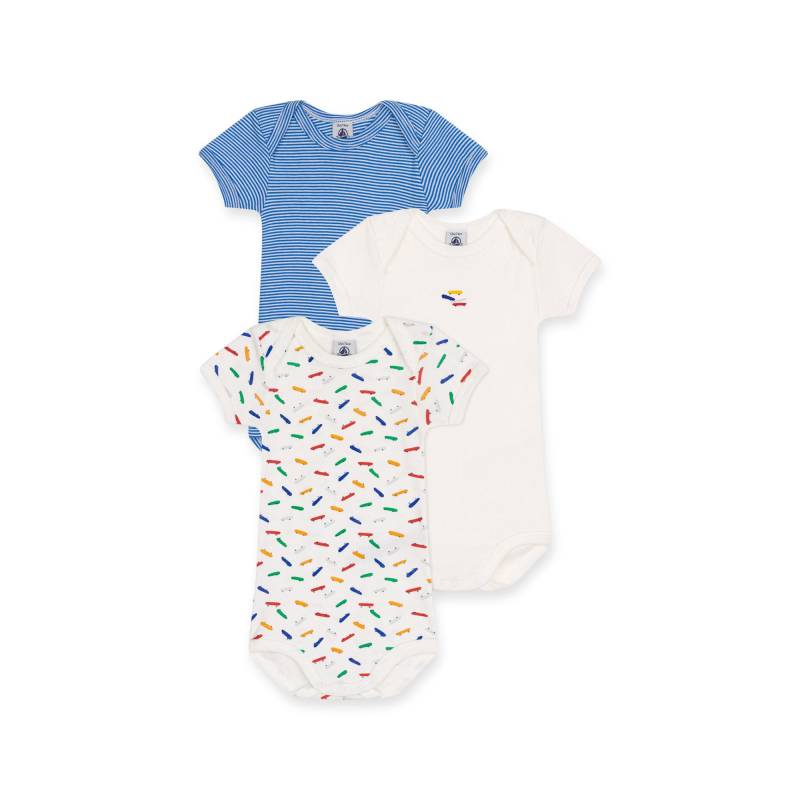 Triopack, Bodys, Kurzarm Unisex Multicolor 3 mesi von PETIT BATEAU