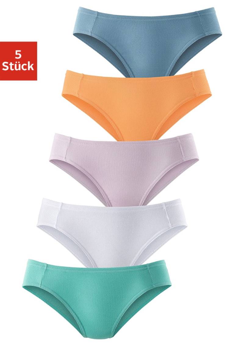 petite fleur Bikinislip, (5er-Pack), aus weicher Pikee-Qualität von PETITE FLEUR