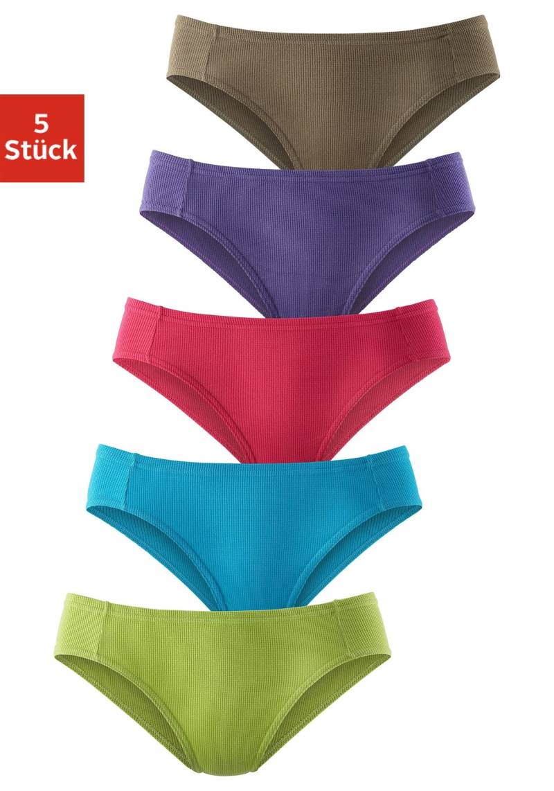 petite fleur Bikinislip, (5er-Pack), aus weicher Pikee-Qualität von PETITE FLEUR