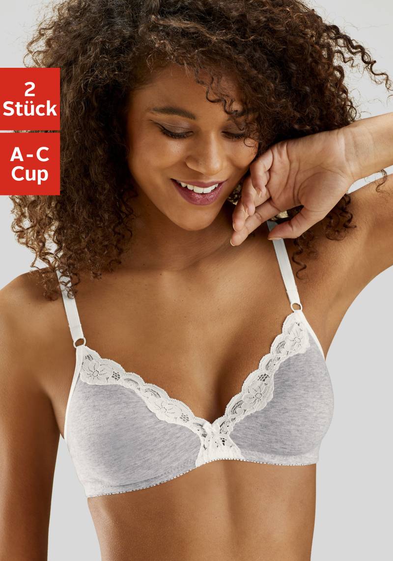petite fleur Bralette-BH, ohne Bügel aus Baumwolle mit Spitze petite fleur Bralette-BH, ohne Bügel aus Baumwolle mit Spitze von PETITE FLEUR