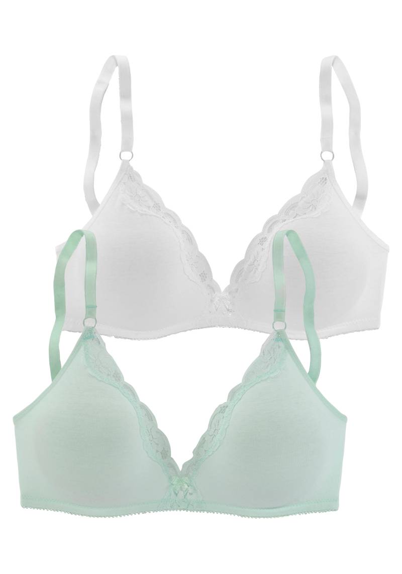 petite fleur Bralette-BH, ohne Bügel aus Baumwolle mit Spitze von PETITE FLEUR