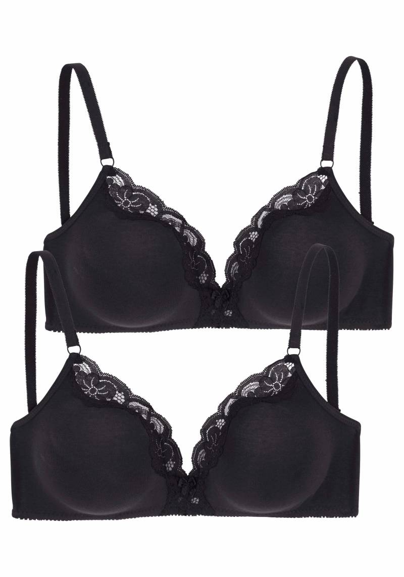 petite fleur Bralette-BH, ohne Bügel aus Baumwolle mit Spitze von PETITE FLEUR