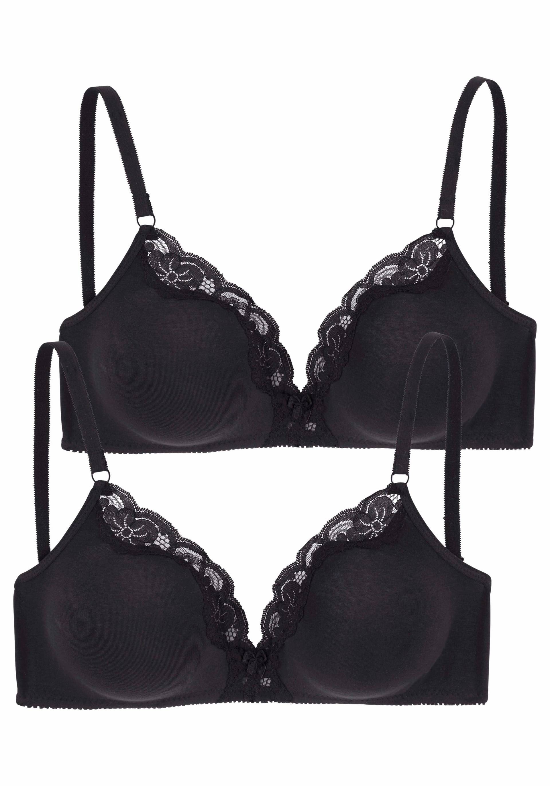 petite fleur Bralette-BH, ohne Bügel aus Baumwolle mit Spitze petite fleur Bralette-BH, ohne Bügel aus Baumwolle mit Spitze von PETITE FLEUR