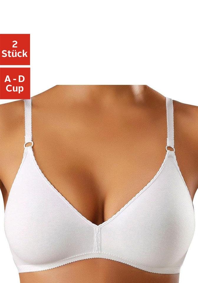 petite fleur Bralette-BH, ohne Bügel aus angenehm weicher Baumwollqualität, Basic petite fleur Bralette-BH, ohne Bügel aus angenehm weicher Baumwollqualität, Basic von PETITE FLEUR