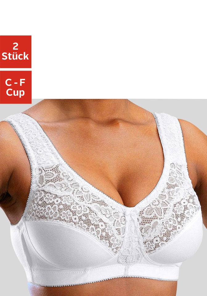 petite fleur Entlastungs-BH, ohne Bügel, mit eleganter Spitze, Basic Dessous petite fleur Entlastungs-BH, ohne Bügel, mit eleganter Spitze, Basic Dessous von PETITE FLEUR