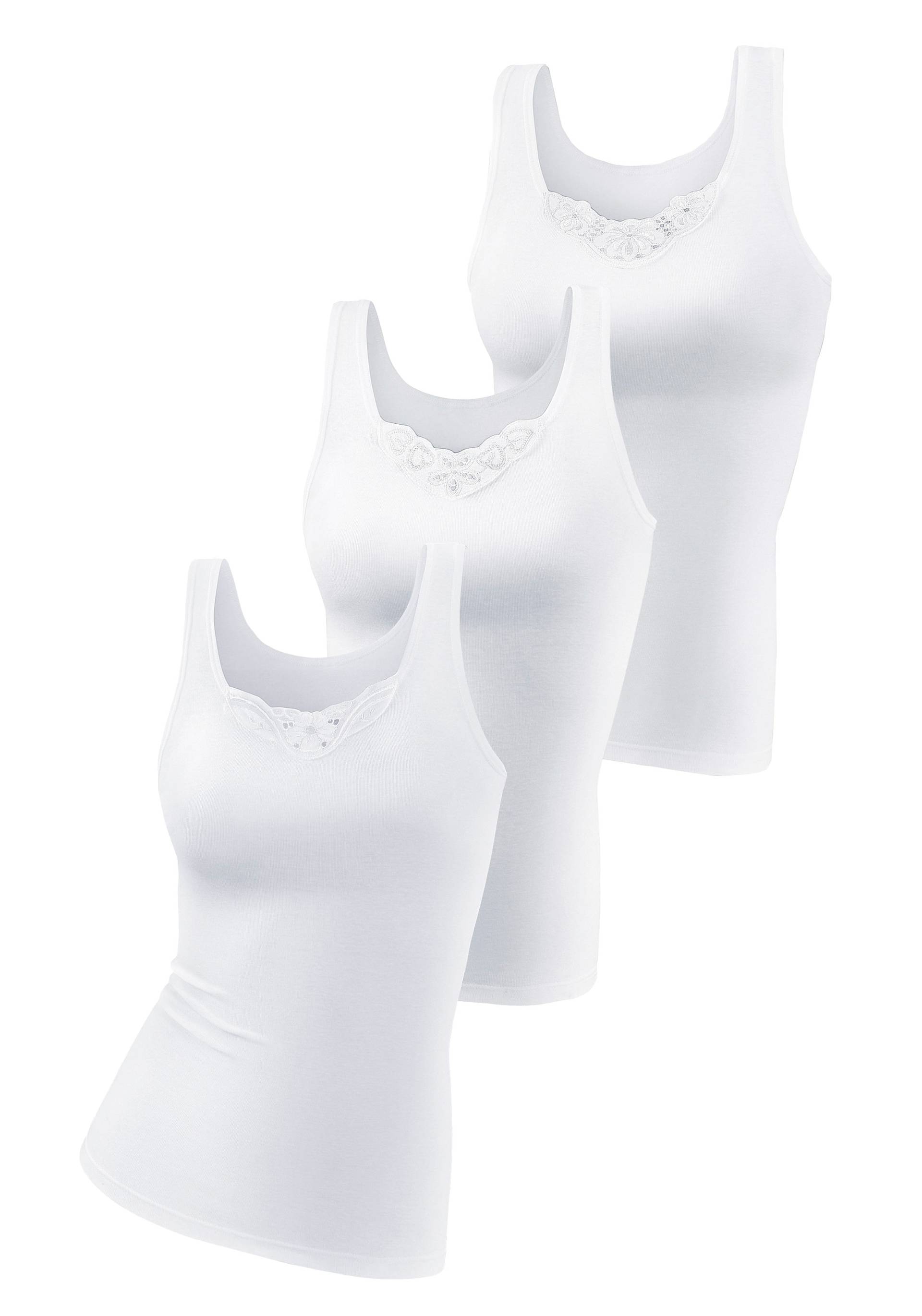 petite fleur Unterhemd, (3er-Pack), aus reiner Baumwolle, Tanktop, Unterziehshirt von PETITE FLEUR