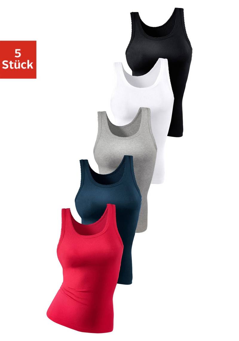 petite fleur Unterhemd, (5er-Pack), aus weicher Doppelripp-Qualität, Tanktop, Unterziehshirt petite fleur Unterhemd, (5er-Pack), aus weicher Doppelripp-Qualität, Tanktop, Unterziehshirt von PETITE FLEUR