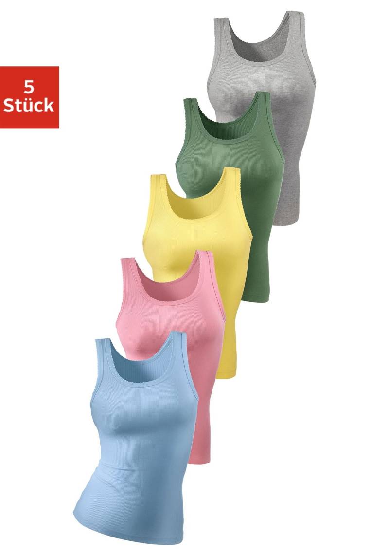 petite fleur Unterhemd, (5er-Pack), aus weicher Feinripp-Qualität, Tanktop, Unterziehshirt petite fleur Unterhemd, (5er-Pack), aus weicher Feinripp-Qualität, Tanktop, Unterziehshirt von PETITE FLEUR