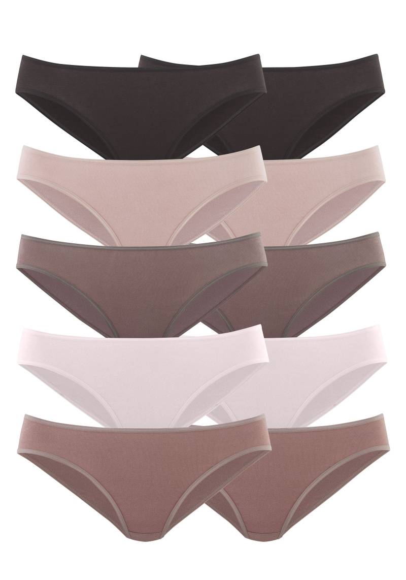 petite fleur Bikinislip, (10er-Pack), aus elastischer Baumwolle von PETITE FLEUR