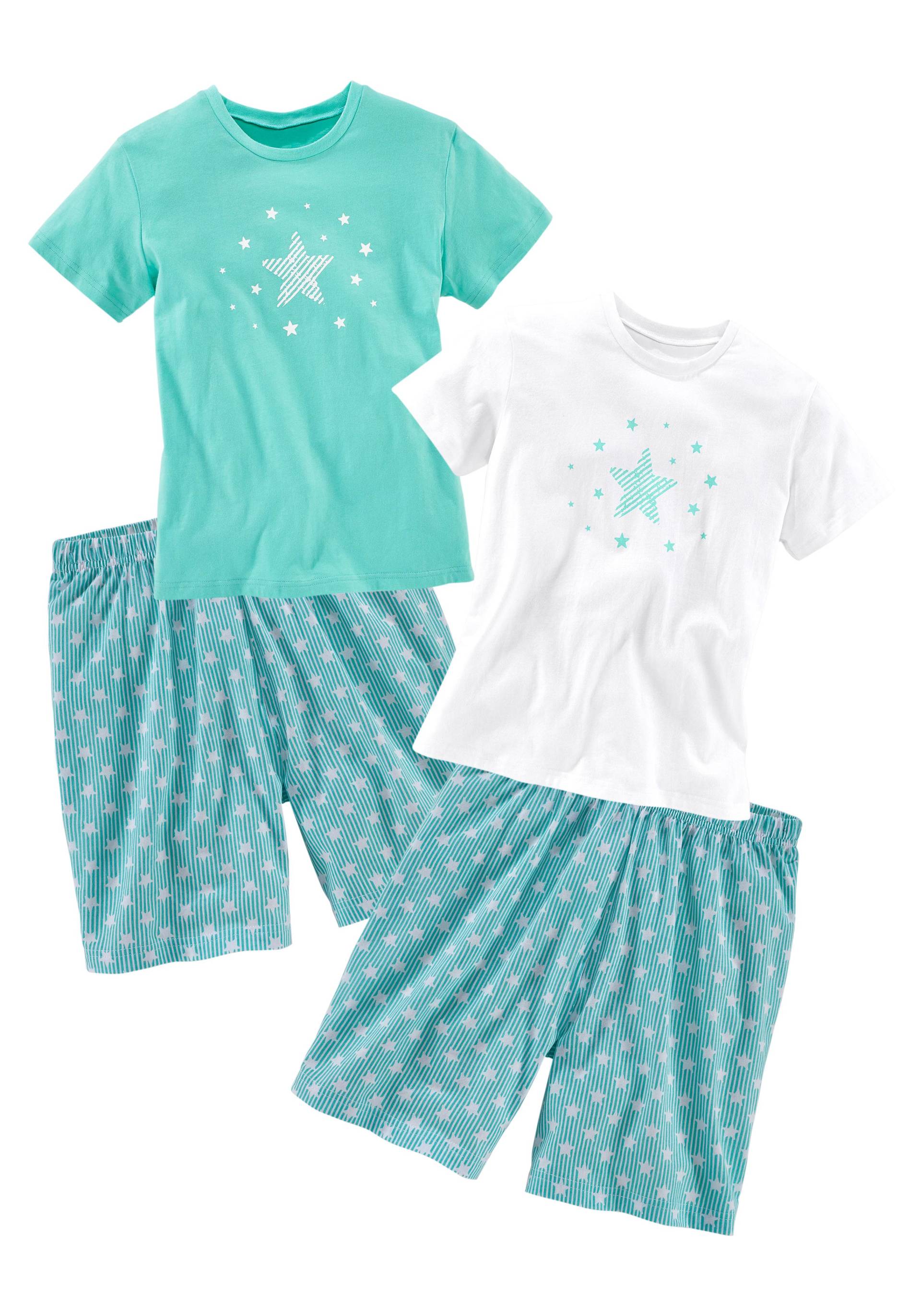 petite fleur Pyjama, (Set, 4 tlg., 2 Stück), mit tollem Sternendruck von PETITE FLEUR