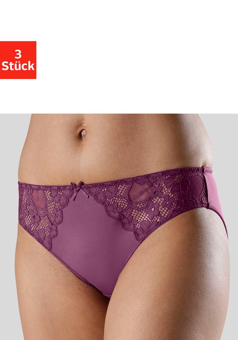 petite fleur Slip, (3 St.), mit leicht transparenter Jacquardspitze an den Seiten von PETITE FLEUR