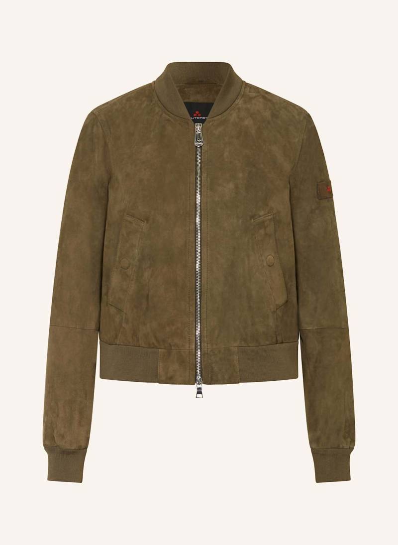 Peuterey Lederjacke Choisya gruen von PEUTEREY