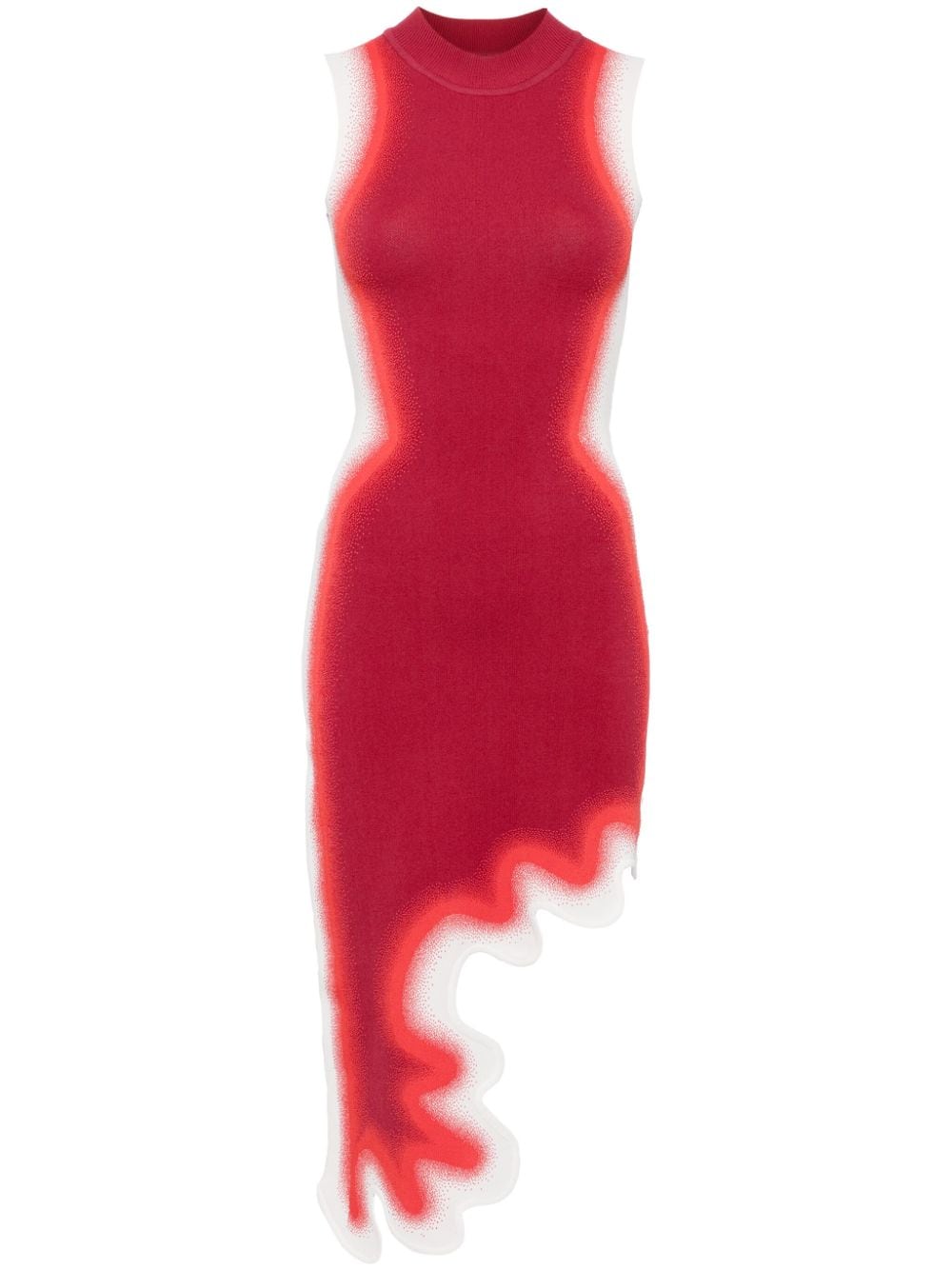 PH5 Brooklyn wavy asymmetric dress - Red von PH5